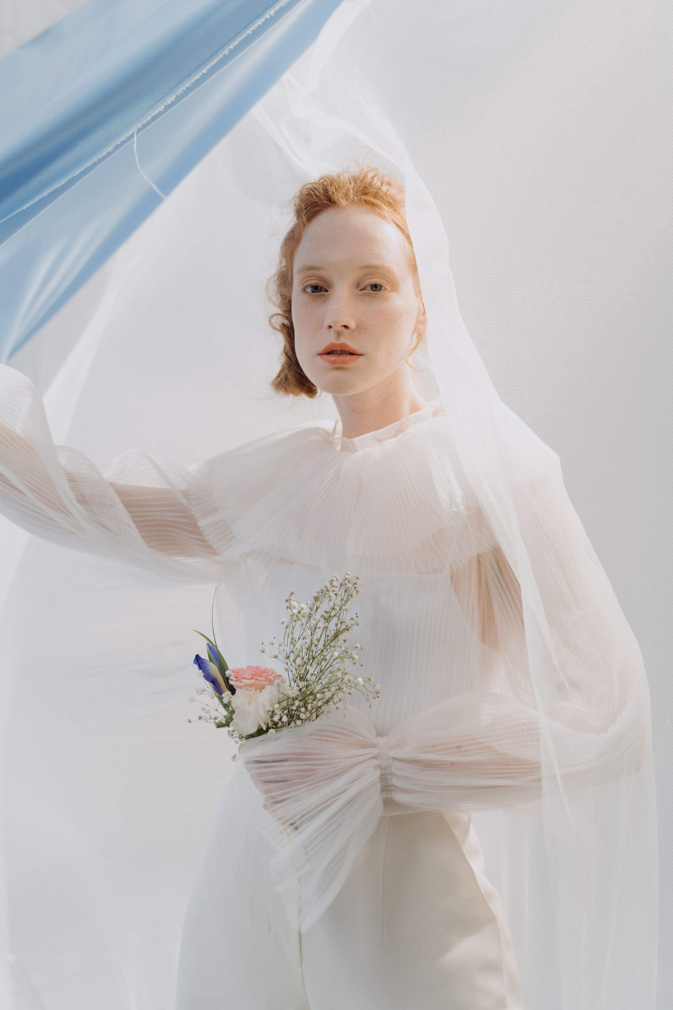 Bride in couture gown